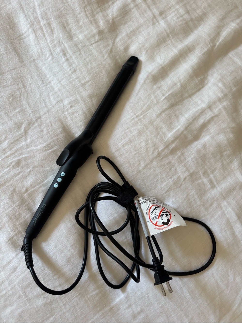 Bio Ionic Black Long Barrel Ceramic Curling Iron, 1 inch